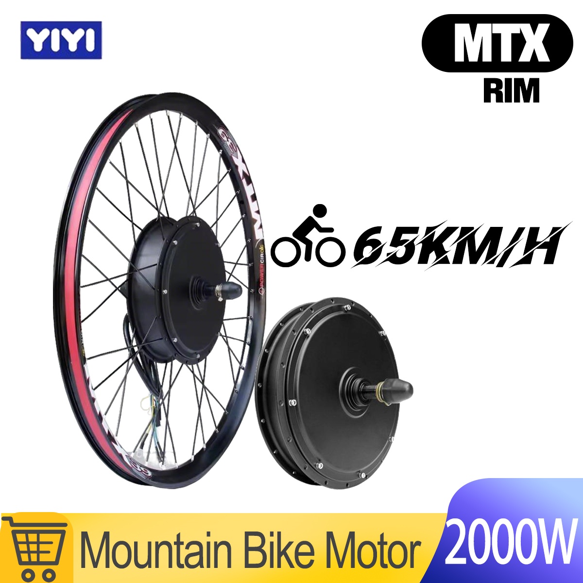 Ebike Conversion Kit 72V 3000W - MTX 48V52V 2000W Ebike Motor Wheel