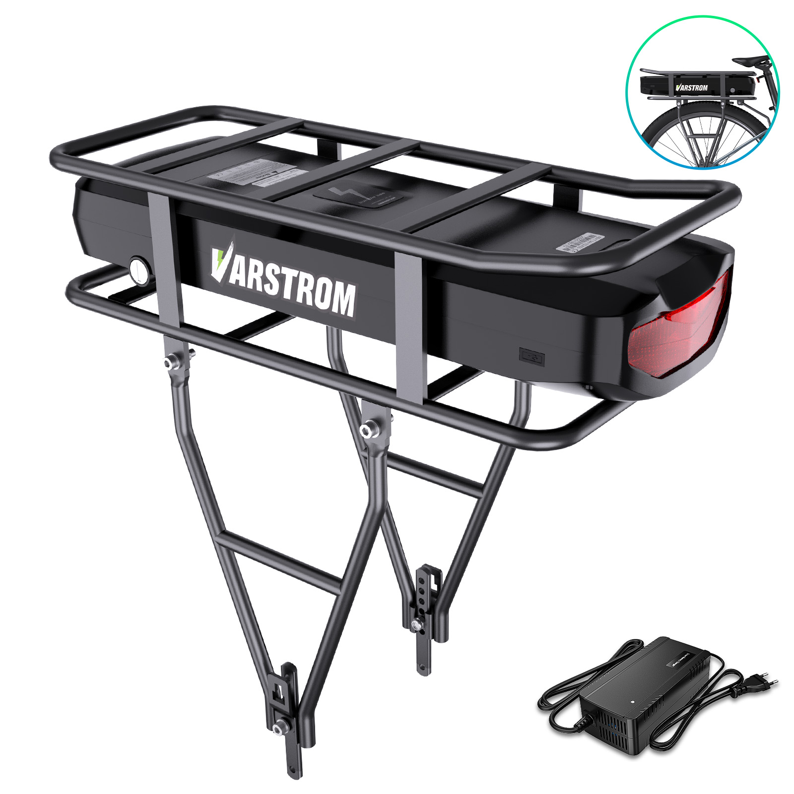 Ebike Battery 48V 20Ah Hailong - Electric Bike Rack Battery 52V 48V