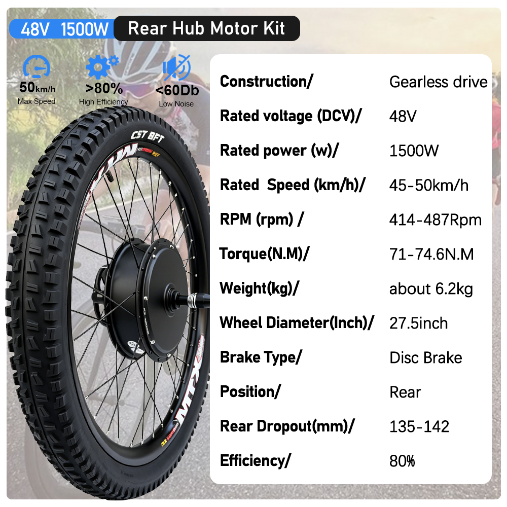 48V 1500W MTX Rim Electric bik - Ebike Conversion Kit 72V 3000W review and price
