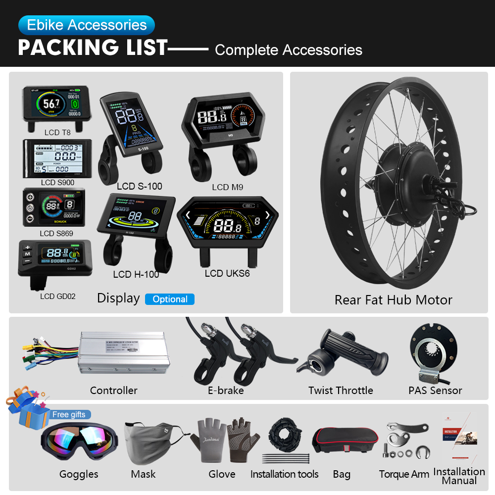 Electric Fat Bike Kit 48V 1500 - 72V 5000W Hub Motor Kit review and price