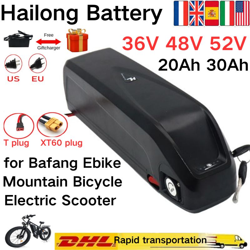 For Hailong Battery 36V 48V 52 - Ebike Battery 48V 20Ah Hailong review and price