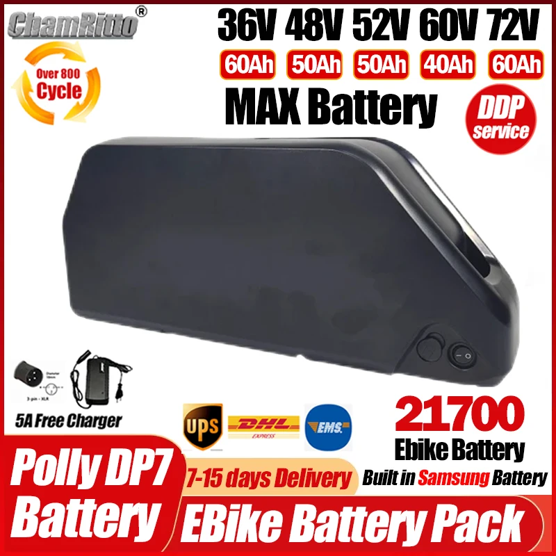 Cham 36 60 52v 48v 72v 45ah 60 - Ebike Battery 48V 20Ah Hailong review and price