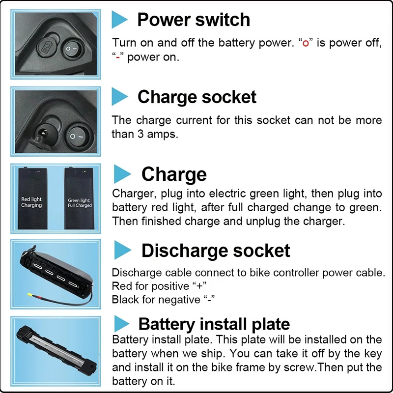 Cham 36 60 52v 48v 72v 45ah 60 - Ebike Battery 48V 20Ah Hailong review and price